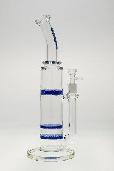 TAG - 16" Bent Neck Double Honeycomb w/ Spinning Splash Guard (18MM Female) - Olde Smoke Shop