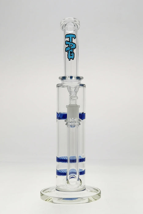 TAG - 16" Bent Neck Double Honeycomb w/ Spinning Splash Guard (18MM Female) - Olde Smoke Shop