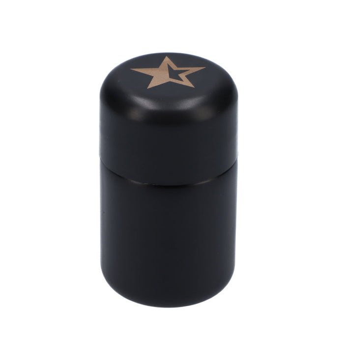 Black Glass Stash Jar by Famous Brandz