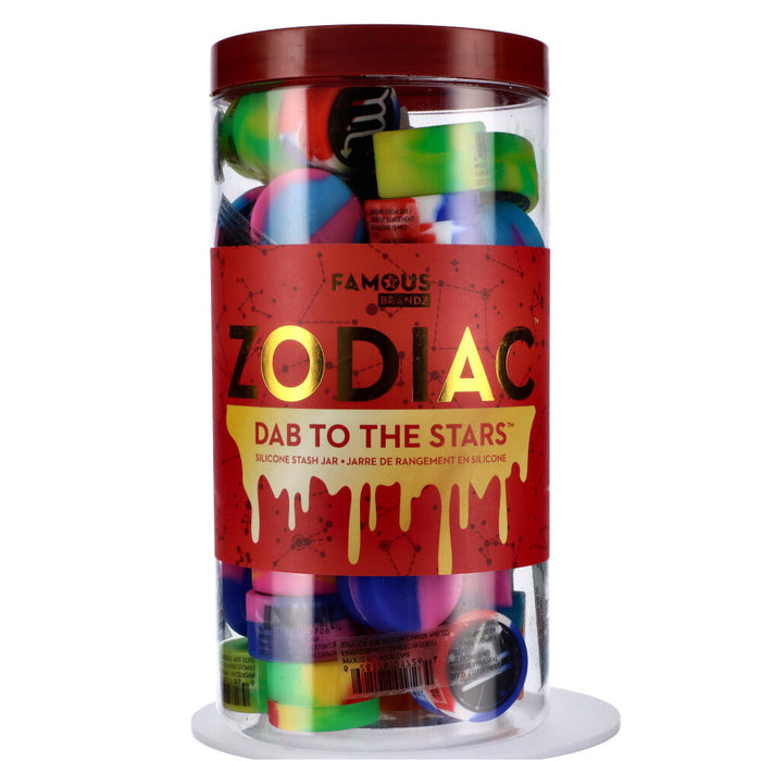 Famous Design Zodiac 32mm Silicone Extract Single Container Multi Colors