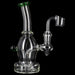 Glassic Curved Body Dab Rig with Colored Accents - Olde Smoke Shop