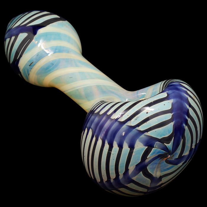 "Twisty Cane" Spoon Glass Pipe (Various Colors)