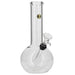 "Bubble Boy" 8 Inch Clear Glass Basic Water Pipe - Olde Smoke Shop