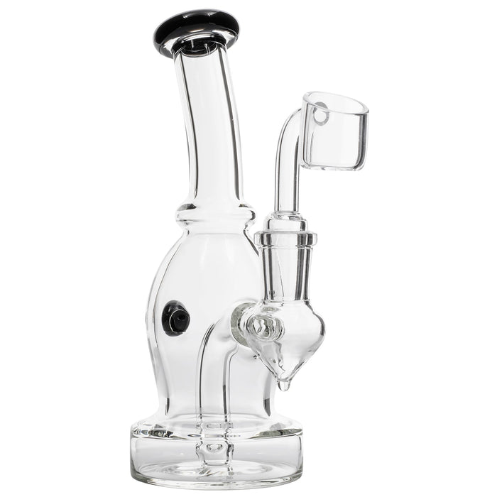 Glassic Curved Body Dab Rig with Colored Accents