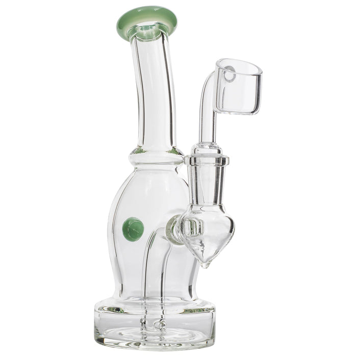 Glassic Curved Body Dab Rig with Colored Accents