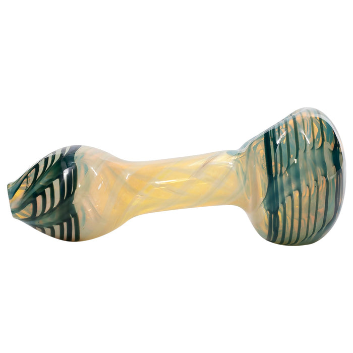 "Twisty Cane" Spoon Glass Pipe (Various Colors)