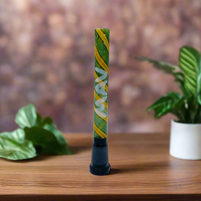 5" Swirly Wig Wag Colored Downstem 9 Hole Filtration