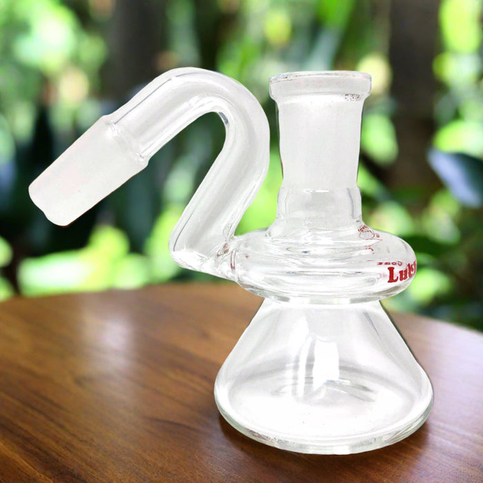 3" Lucky Goat Clear Glass Dry Ash-Catcher