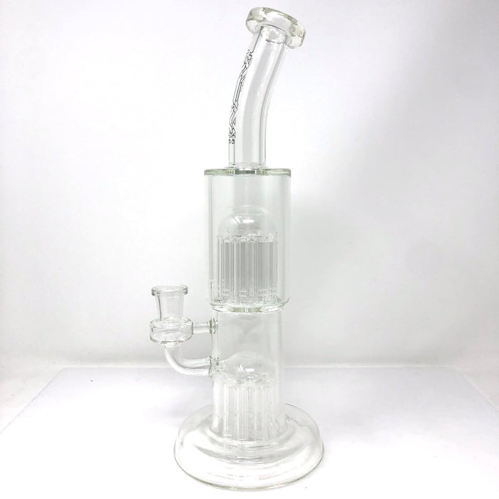 12" AFM Glass Double Cosmos Clear Bong