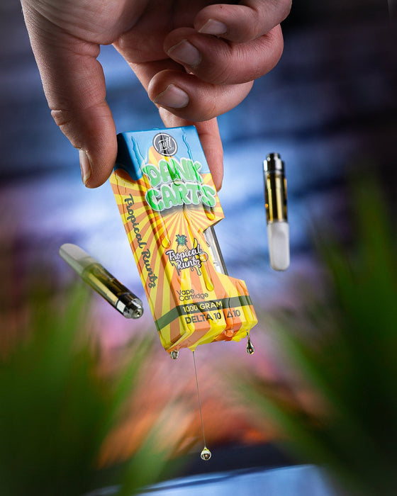Delta-8 Dank Carts Vape Cartridge: Tropical Runtz