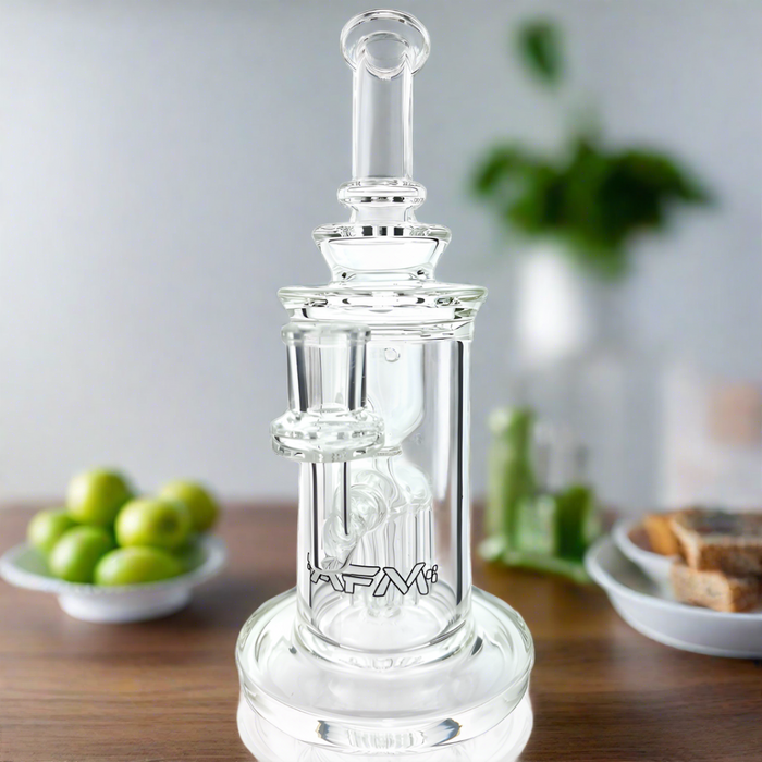 10" AFM Glass Power Station Clear Glass Incycler Dab Rig