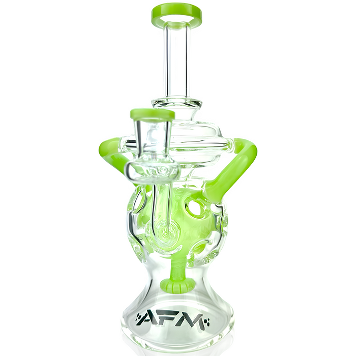 9" AFM Swiss Color Glass Recycler Dab Rig