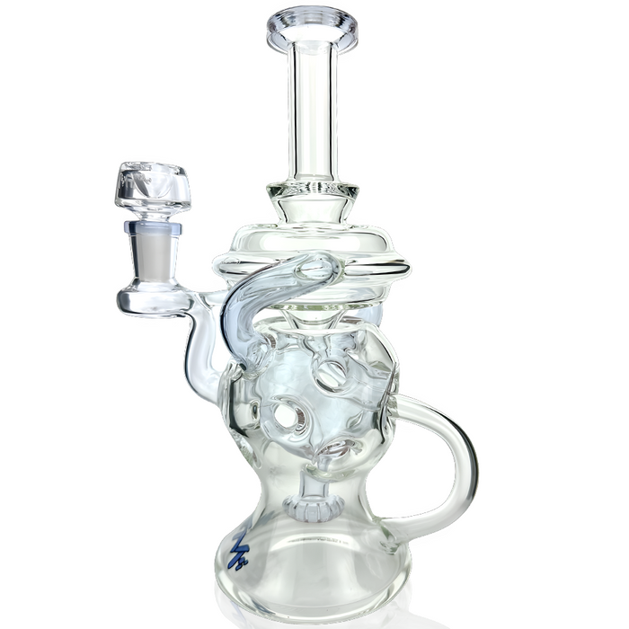 9" AFM Swiss Color Glass Recycler Dab Rig