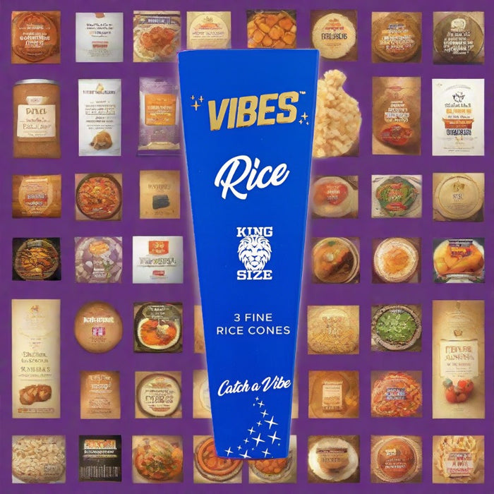 Vibes Cones King Size - 3pk -  Rice