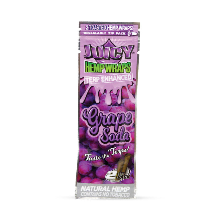 Juicy Jay's Terp Enhanced Hemp Wraps - 2pk - Grape Soda