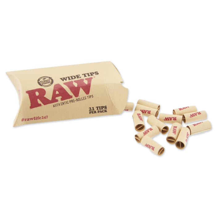 RAW Papers Pre-Rolled Wide Filter Tips 21ct