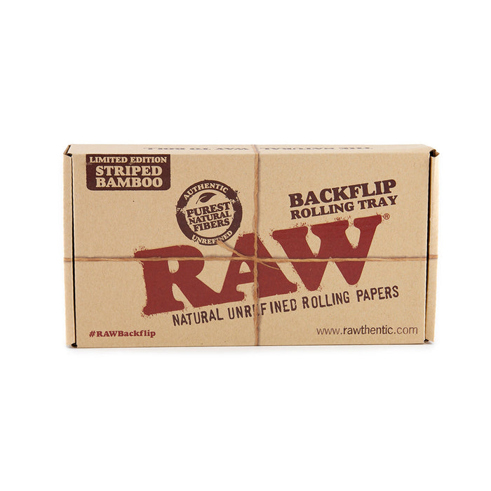 RAW Backflip Rolling Tray - Striped Bamboo