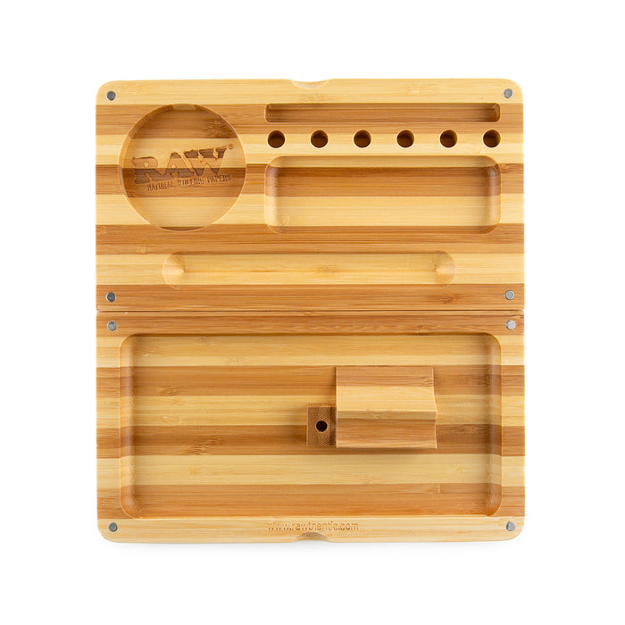 RAW Backflip Rolling Tray - Striped Bamboo