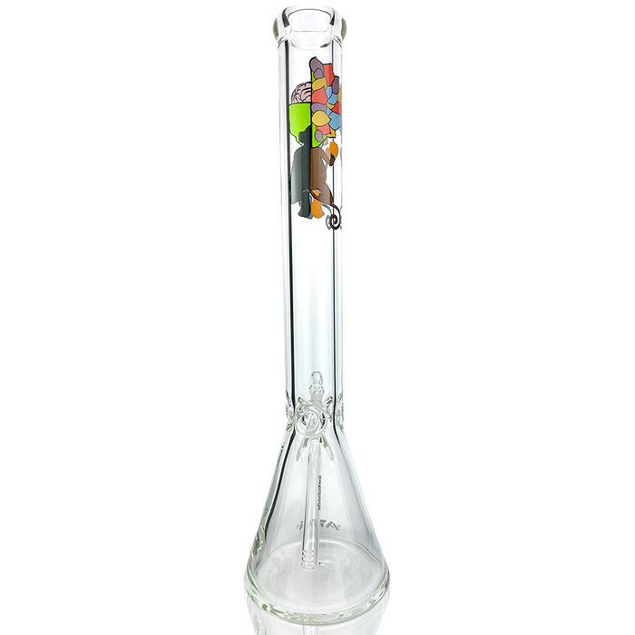 18" AFM Skeletal Clear 9mm Glass Beaker Bong