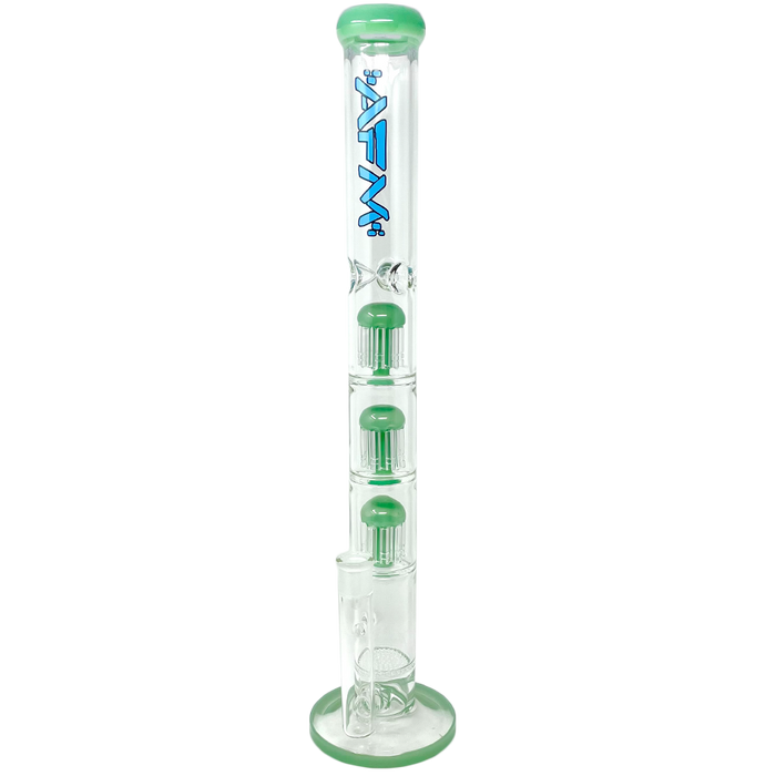 21" AFM Ripper Triple Tree Perc Glass Straight Tube Bong