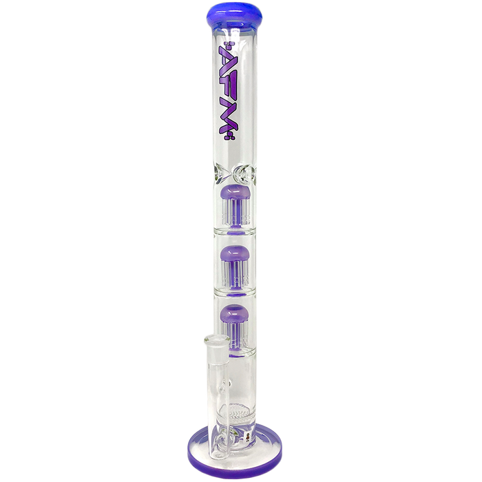 21" AFM Ripper Triple Tree Perc Glass Straight Tube Bong