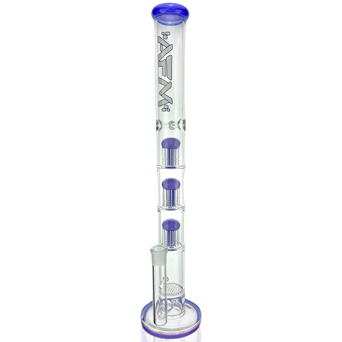 21" AFM Ripper Triple Tree Perc Glass Straight Tube Bong