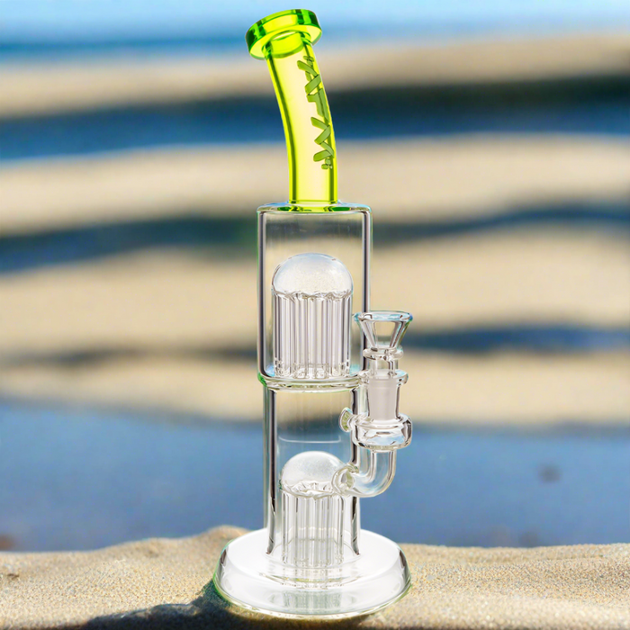 12" AFM Glass Double Cosmos Clear Bong