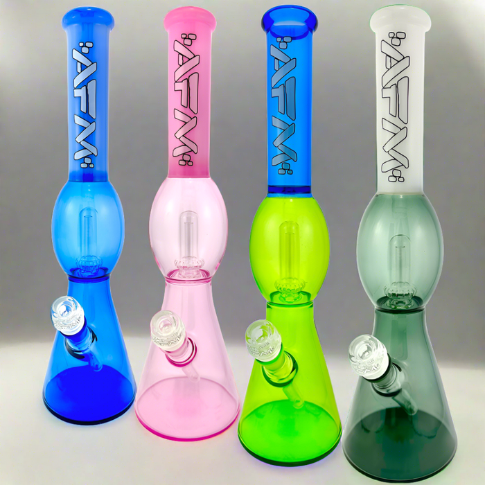 18" AFM UFO Double Color Glass Beaker Bong