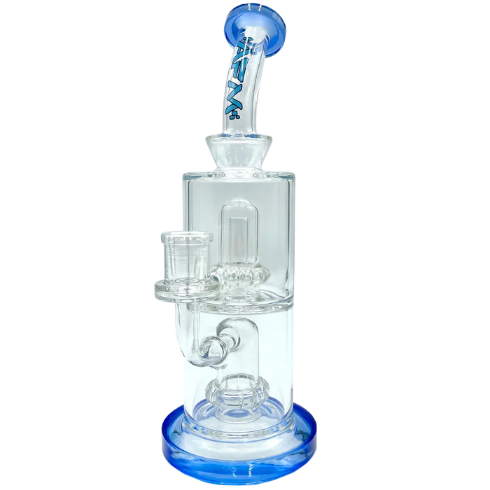 9" AFM UFO Double Perc Glass Dab Rig