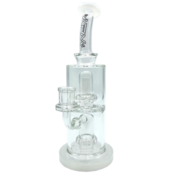 9" AFM UFO Double Perc Glass Dab Rig