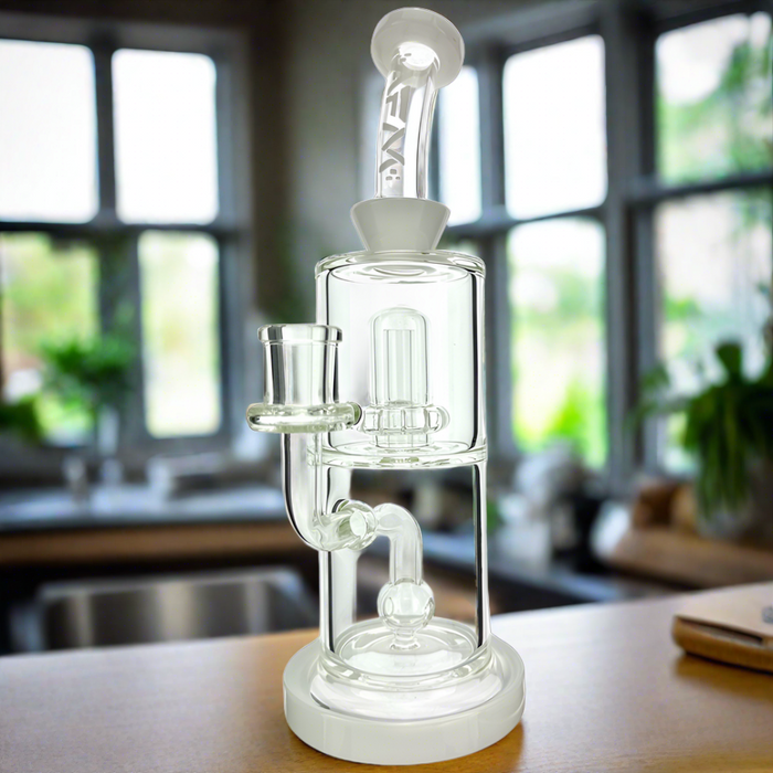 10" AFM Dot Double Perc Glass Dab Rig