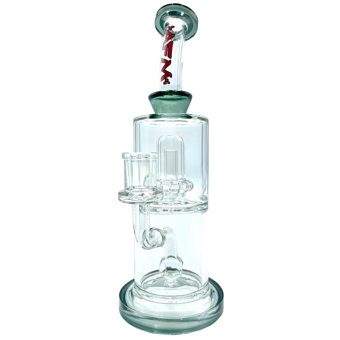 10" AFM Dot Double Perc Glass Dab Rig