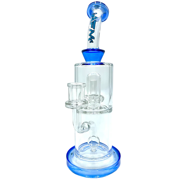 10" AFM Dot Double Perc Glass Dab Rig