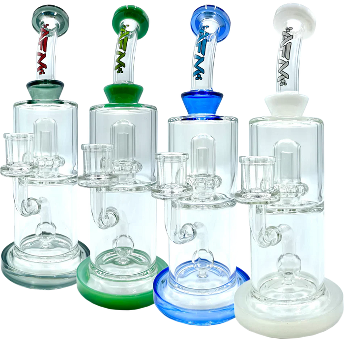 10" AFM Dot Double Perc Glass Dab Rig