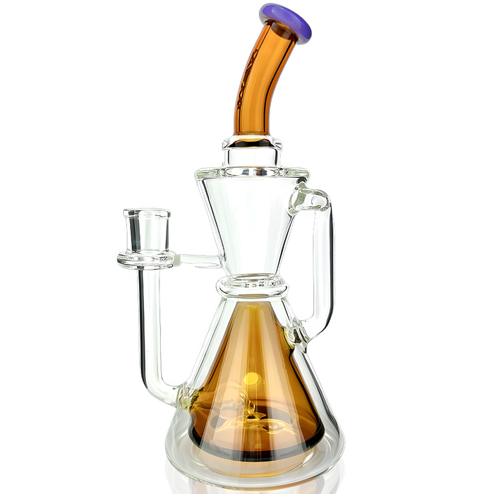 9" AFM Pyramid Perc Glass Recycler Dab Rig