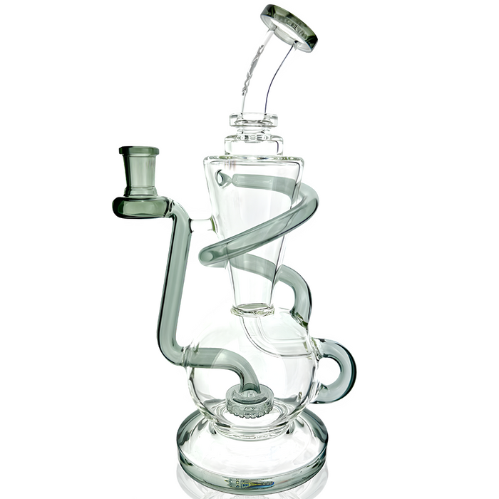 10.5" AFM Glass Swirly Wiry Glass Recycler Dab Rig