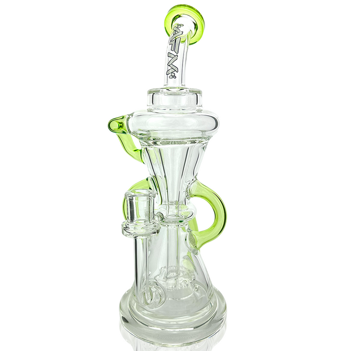 12" AFM Glass Looking Glass Clear Recycler Dab Rig