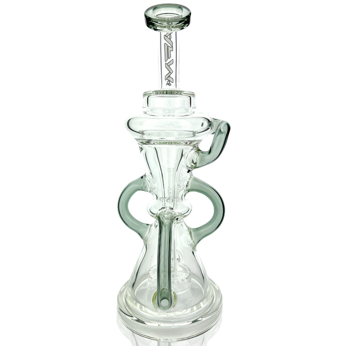 12" AFM Glass Looking Glass Clear Recycler Dab Rig