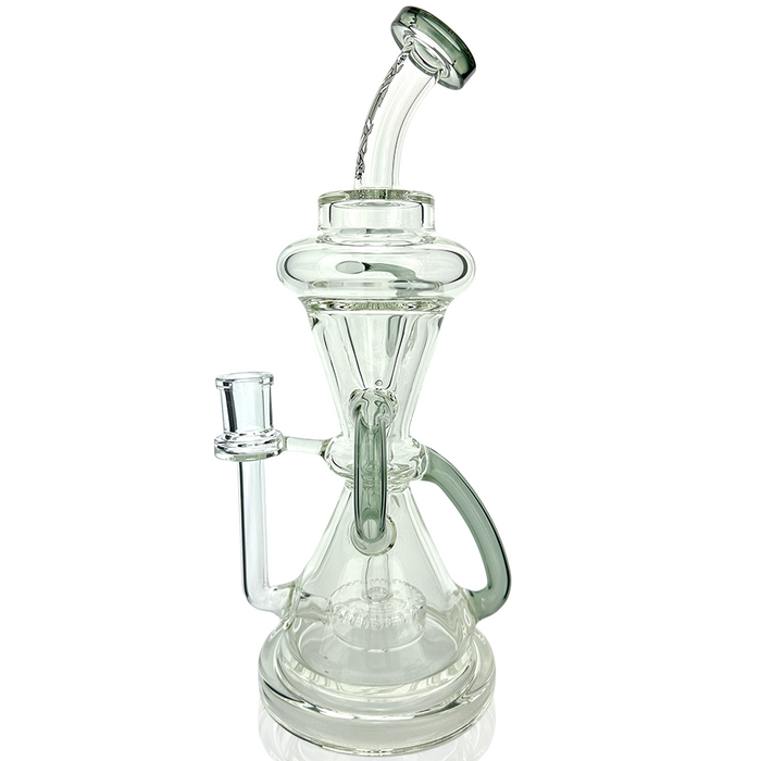 12" AFM Glass Looking Glass Clear Recycler Dab Rig