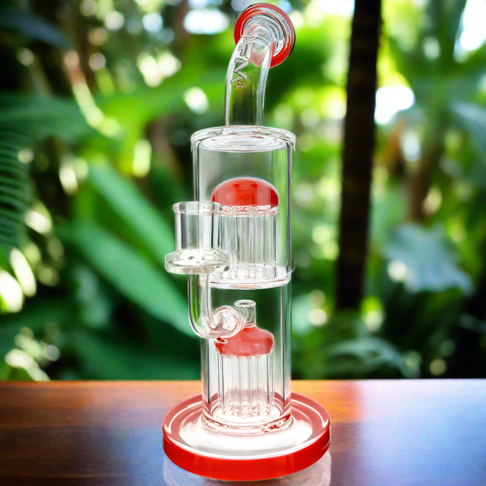 12" AFM Glass Double Arm Tree Perc Glass Rig