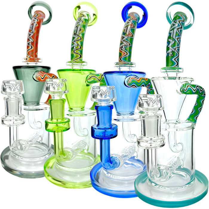 10" AFM Glass Drain Recycler Reversal Inline Dab Rig