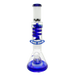 White and Blue Slitted Pyramid Beaker Freezable Coil System - Olde Smoke Shop