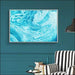Blue Abstract Framed Canvas Painting - Olde Smoke Shop