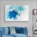 Blue Swirl Abstract Framed Canvas Wall Art - Olde Smoke Shop
