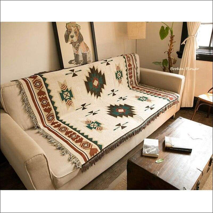 Bohemian Aztec Tapestry Throw Blanket