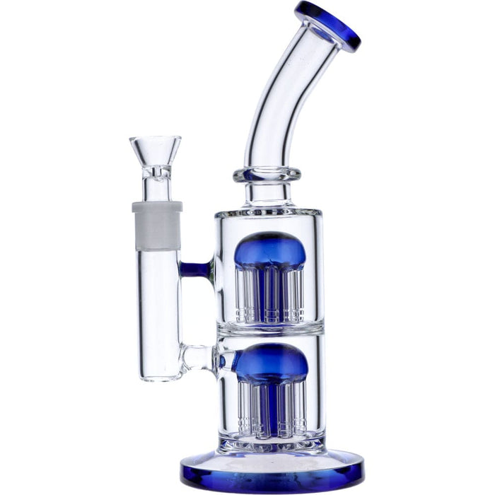 11" Bent Neck Double Tree Perc Bong