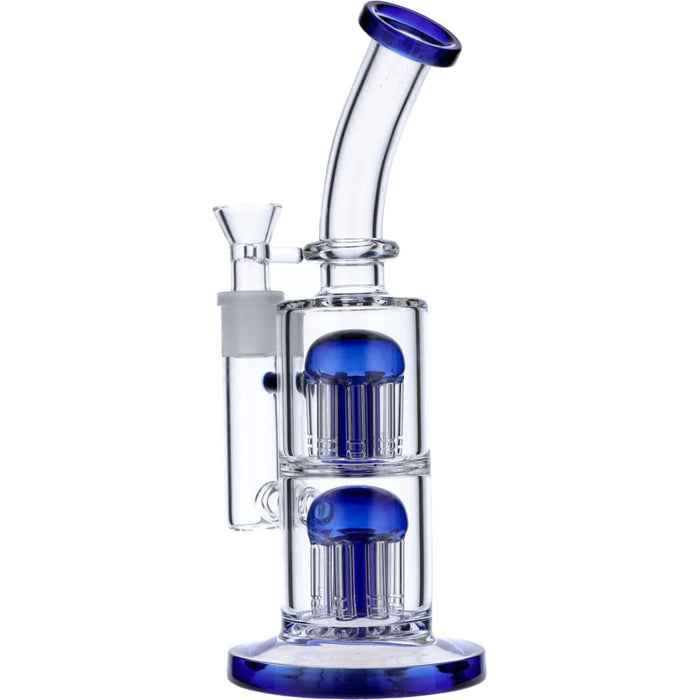 11" Bent Neck Double Tree Perc Bong