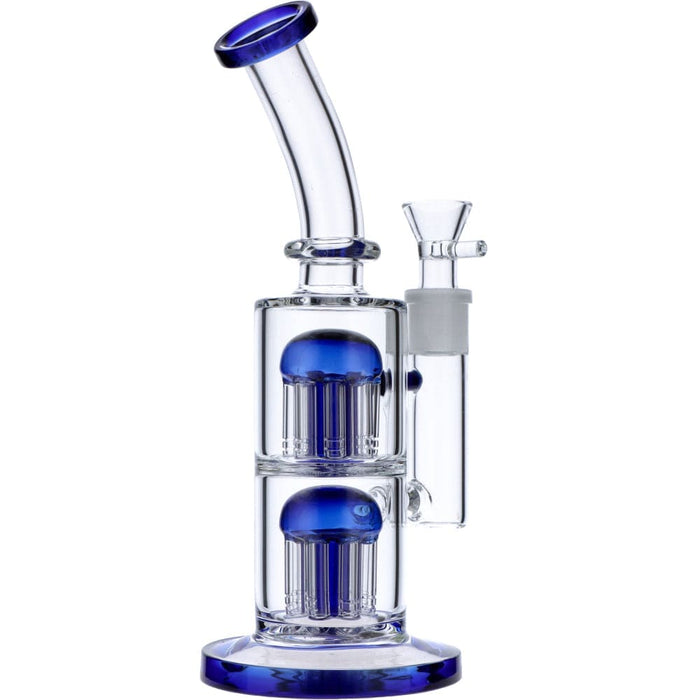 11" Bent Neck Double Tree Perc Bong