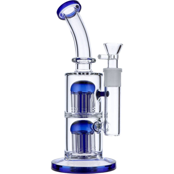 11" Bent Neck Double Tree Perc Bong