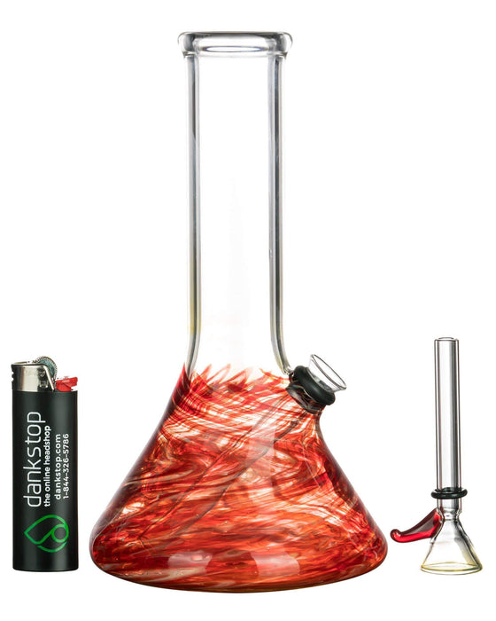 8" Raked Beaker Water Pipe - Patientopia, The Community Smoke Shop